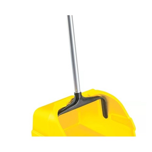 Lobby Dustpan, Jumbo, 12 in Overall Width, Yellow