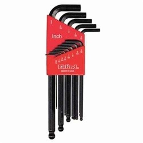 Eklind® 13213 Hex Key Set, Imperial, 13 Piece, 0.05 to 3/8 in Hex, Torx Drive, L-Handle Handle, ANSI B18.3 Specifications Met, Alloy Steel, Black Oxide