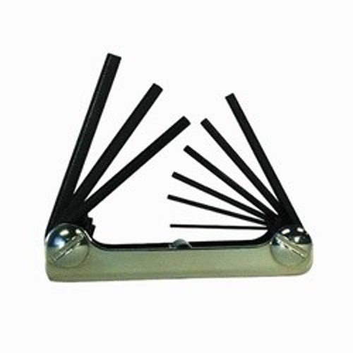 Eklind® 20912 Classic Key Set With Pouch, 9 Pieces, 0.05 to 0.1875 in Hex, Comfort Grip/Fold-Up Handle, Alloy Steel, Black Oxide