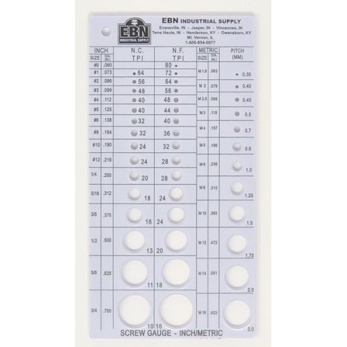 Bolt & Nut Thread Gauge, Large