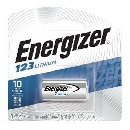 Energizer® EL123APBP Non-Rechargeable Battery, Lithium Manganese Dioxide (Li/MnO2), 3 V Nominal, 1500 mAh Nominal, 123