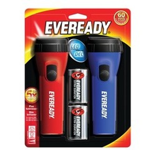 Eveready® EVEL152S General Purpose Flashlight, LED Bulb, Plastic Housing, 25 Lumens Lumens