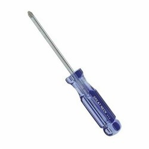 GreatNeck® A44PC Screwdriver, #2 Phillips® Point, Vanadium Steel Shank, 7-1/2 in OAL, Acetate Handle, Polished Chrome