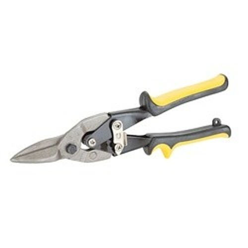 GreatNeck® TA10S High Leverage Compound Cutting Aviation Snip, 18 ga Steel Cutting, 1-5/8 in L of Cut, Straight Snip, Chrome Vanadium Steel Blade, Plastic Handle, Ergonomic/Cushioned Grip