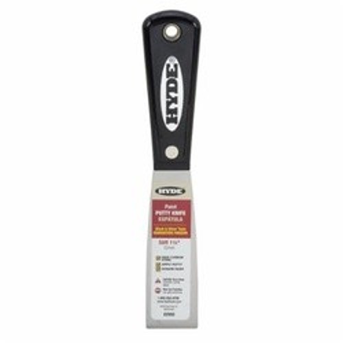 Hyde® 02050 Heavy Duty Putty Knife, 3-3/4 in L x 1-1/4 in W, High Carbon Steel Blade, Stiff Blade Flexibility