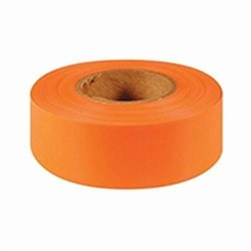 ipg® 6880 Weather Resistant Flagging Ribbon, 1-3/16 in W x 50 yd L, Orange Glow, PVC