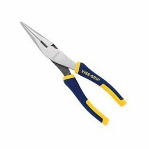 Irwin® Vise-Grip® 2078216 Long Nose Plier With Side Cutter, Serrated Nickel Chromium Steel Jaw, 1-25/32 in L x 23/32 in W Jaw, 6 in OAL, 1/8 in W Tip