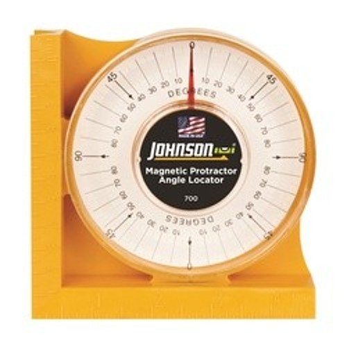 Johnson 700 Magnetic Protractor Angle Locator, High Impact Plastic