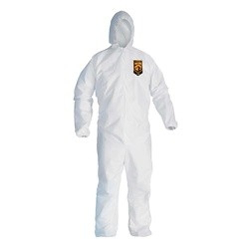 KleenGuard™ 46115 A30 Breathable Disposable Coverall, 2XL, White, SMS Fabric, 30 in Chest, 41 in L Inseam