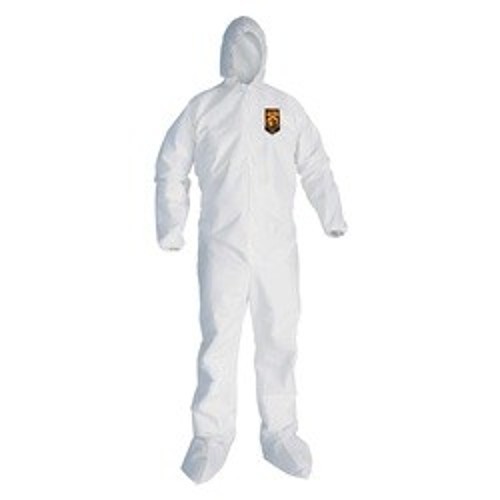 KleenGuard™ 46124 A30 Breathable Disposable Coverall, XL, White, SMS Fabric, 29-3/4 in Chest, 32 in L Inseam