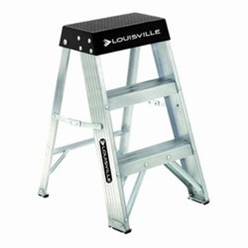 Louisville® AS3002 Step Stool, 2 ft Ladder Height, 300 lb Load, Aluminum