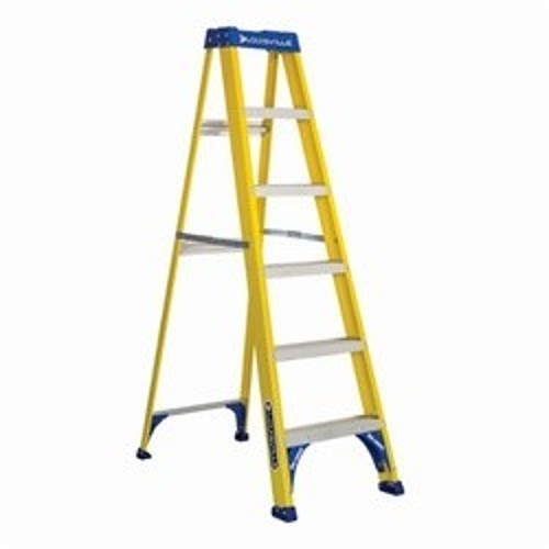 Louisville® FS2006 Step Ladder, 6 ft Ladder Height, 250 lb Load, Fiberglass, 5 Steps