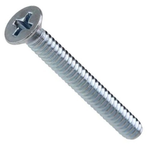 ND Industries Vibra-Tite® 10C37MXRZ/THREADLOCKER Machine Screw, #10-24 Diameter - Thread, 3/8 in Overall Length, Round Head, Zinc Plated, Phillips Drive