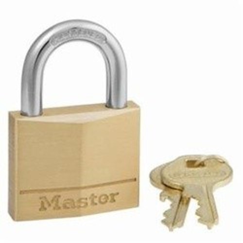 Master Lock® 140D Safety Padlock, Different Key, Brass Body, 1/4 in Shackle Diameter, 4-Pin Cylindrical Locking Mechanism
