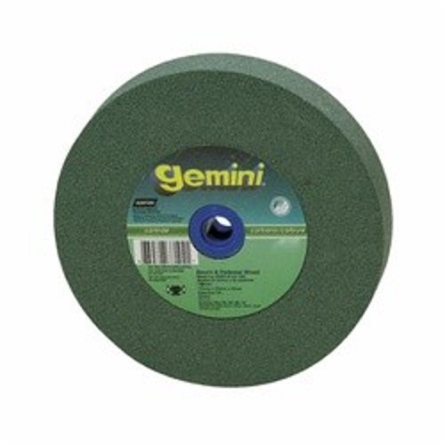 Norton® Gemini® Crystolon® 66253044087 Straight Bench and Pedestal Grinding Wheel, 8 in Dia x 1 in THK, 1 in Center Hole, 60 Grit, Silicon Carbide Abrasive