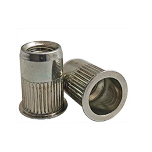 Approved Vendor A12984 Nut Insert, M6 x 1.00, 0.61 in Overall Length, Steel, Zinc Plated