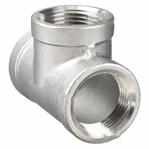 MIDCO M62251 Pipe Tee, Tee Fitting/Connector, 1/4 in Nominal, 304 Stainless Steel
