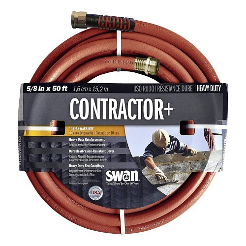 Swan® SNCG58050 Commercial Garden Hose, 5/8 in Nominal, 50 ft Length, Red