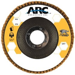 3M™ 10823AF Fiberglass Flap Disc, 4-1/2 in Disc Dia, 7/8 in Center Hole, 36 Grit, Ceramic Abrasive, Closed Disc