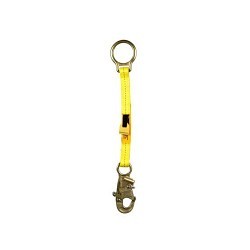 3M™ 1231117 D-Ring Extension, 310 lb, Polyester Web Lanyard, Zinc Plated Steel Anchor Hook Hardware, Yellow