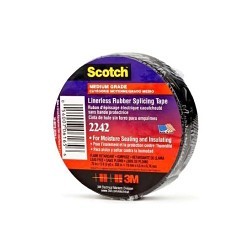 3M™ 2242-1-1/2X15FT Electrical Tape, 15 ft Length, 1.5 in Width, 30 mil Thickness, Rubber Resin Adhesive, Ethylene Propylene Rubber Backing, Black