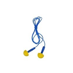 3M™ 247-311-1127 Ear Plug, 26 dB Noise Reduction Rating, Push-to-fit foam, Disposable/Reusable: Reusable, Regular, Yellow Plug, Blue Cord