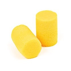 3M™ 312-1201 Earplug, Uncorded, 29 dB Noise Reduction Rating, Cylinder, ANSI/ASA S12.71-2018, Roll Down, Regular, Yellow Neon Plug