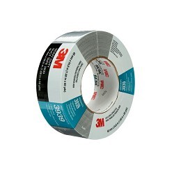 3M™ 3939 Duct Tape, 54.8 m Length, 48 mm Width, 9 mil Thickness, rubber Adhesive, Polyethylene Over Cloth Backing, Gray