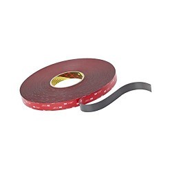 3M™ 4611 Double Sided Tape, 36 yd Length, 1/2 in Width, 1.1 mil Thickness, Acrylic Adhesive, Polyethylene Film Backing, Dark Gray