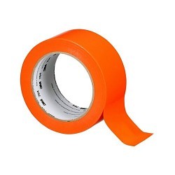 3M™ 7000028965 Vinyl Tape, 5 mil Thickness, Rubber Adhesive, PVC Backing, Orange