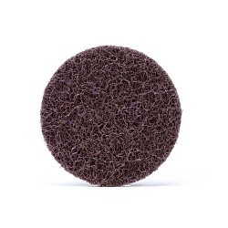 3M™ Scotch-Brite™ 7000046261 Blend and Finish Disc, 3 in Disc Dia, 3 in Center Hole, 36 Grit, Medium Grade, Aluminum Oxide Abrasive, Sanders Disc