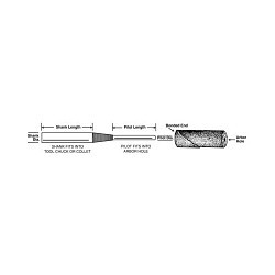 3M™ 7000122119 Cartridge Roll Mandrel, 6.35 mm Pilot Dia, 25.4 mm Pilot Length, 76.2 mm Overall Length