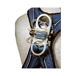 3M DBI-SALA® 1110127 Harness, L, 420 lb Load, Polyester Webbing Strap, Tongue Buckle Leg Strap Buckle, Quick Connect Chest Strap Buckle, Blue