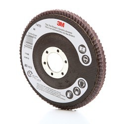 3M 3M49616 Flap Disc, 4-1/2 in Disc Dia, 7/8 in Center Hole, 80 Grit, Medium Grade, Ceramic Abrasive, Type 27 Disc