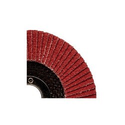 3M Cubitron™ 60440273401 Flap Disc, 4-1/2 in Disc Dia, 7/8 in Center Hole, 40 Grit, Coarse Grade, Ceramic Aluminum Abrasive, Type 27 Disc