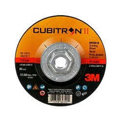 3M Cubitron™ 64320 Grinding Wheel, 4-1/2 in Wheel Dia, 1/4 in Wheel Thickness, 36 Grit, Precision Shaped Ceramic Abrasive