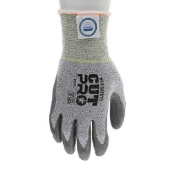 MCR Safety Cut Pro® 9672L Cut-Resistant Gloves, Large, #9, Polyurethane Coating, Dyneema, Knit Cuff, A3 ANSI Cut-Resistance Level, 3 ANSI Puncture-Resistance Level, Gray, Knit
