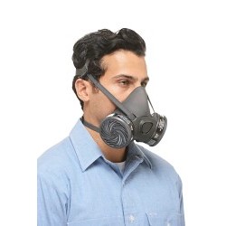 Moldex® 7802 Half Mask, Premium Silicone, Medium, Gray, Resists: Multi-Gas/Vapor, Organic Vapor, Oil & Non-Oil Based Particulates