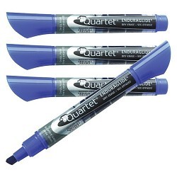 ACCO Brands Quartet® 5001-3MA Dry Erase Marker, Blue Ink, Chisel, Original Barrel