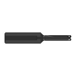 AME® 220Y0S-075L Drill Insert Holder, 3/8 to 27/64 in Tool Bit, 3/4 in Dia x 2-3/8 in L Shank, 4-13/32 in Overall Length, 1/8 in Thread, 1-1/4 in Depth