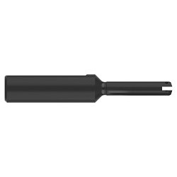 AME® 220Y0S-075L Drill Insert Holder, 3/8 to 27/64 in Tool Bit, 3/4 in Dia x 2-3/8 in L Shank, 4-13/32 in Overall Length, 1/8 in Thread, 1-1/4 in Depth