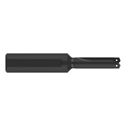 AME® 220Z0S-075L Drill Insert Holder, 7/16 to 1/2 in Tool Bit, 3/4 in Dia x 2-3/8 in L Shank, 4-13/32 in Overall Length, 1/8 in Thread, 1-1/4 in Depth