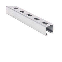 ASC 2400002107 Anvil-Strut Channel, 9/16 x 1-1/8 in Slot, 2 in Slot Spacing, 14 ga Thickness, 10 ft Length