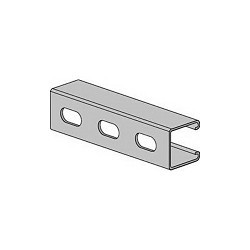 ASC 2400002107 Anvil-Strut Channel, 9/16 x 1-1/8 in Slot, 2 in Slot Spacing, 14 ga Thickness, 10 ft Length