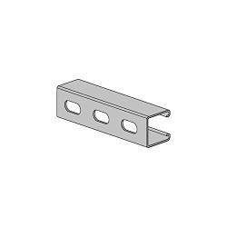 ASC 2400102105 Anvil-Strut Channel, 1 Slots, 9/16 x 1-1/8 in Slot, 2 in Slot Spacing, 14 ga Thickness, 10 ft Length