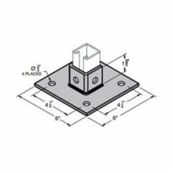 ASC 2400238453 Channel Post Base, 1 Channels, Centered Channel Position