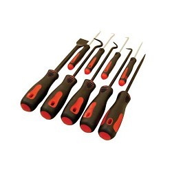 ATD Tools SABER® 8424-9 Scraper, Hook & Pick Set, 9 Piece, Chrome Vanadium Steel Shaft