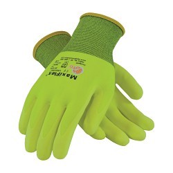 ATG® MaxiFlex® Ultimate™ 34-874FY/XXL General Purpose Gloves, Coated, 2XL, Microfoam Nitrile Palm, Nylon, Hi-Viz Yellow, Continuous Knit Wrist Cuff, Microfoam Nitrile Coating, Resists: Abrasion, Cut, Puncture and Tear, Nylon/Lycra® Lining