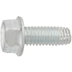 Abcor 11295 Thread Framing Screw, 3/8 in-16 Diameter - Thread, 1 in Overall Length, Indented Hex Washer Head