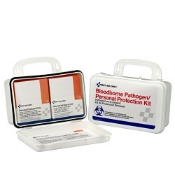 Acme United First Aid Only® 579-3060 Bloodborne Pathogens Kit, Wall Mount, 32 Components, Plastic Case, 5 in Height, 3 in Width, 8 in Depth, People Served: 1 to 24